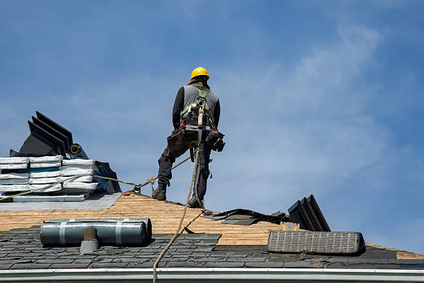 Professional Gutter Installation technician working in Silverdale, PA